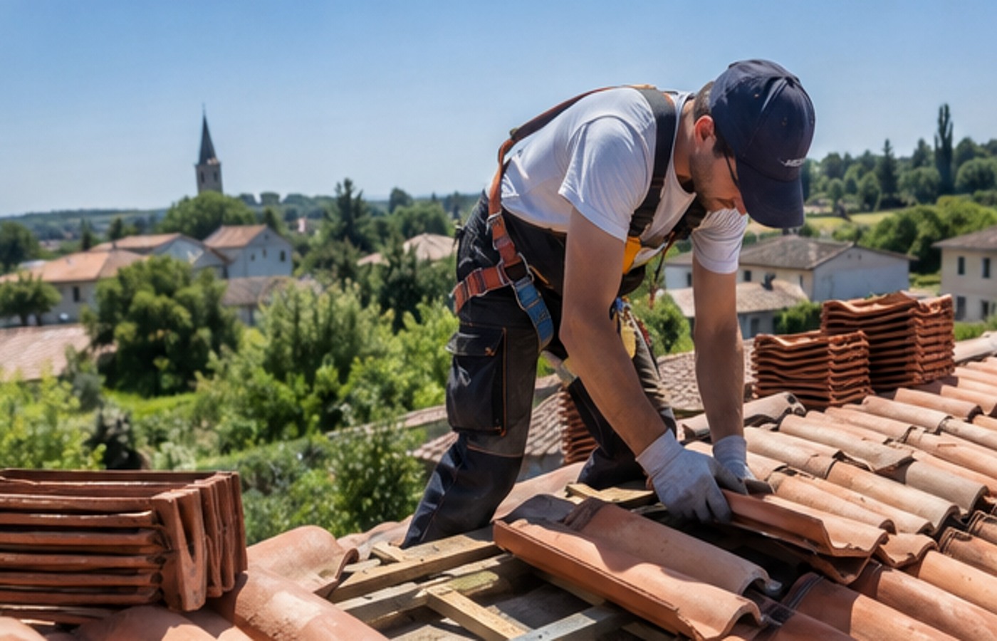 Travaux de couverture à Sanguinet
